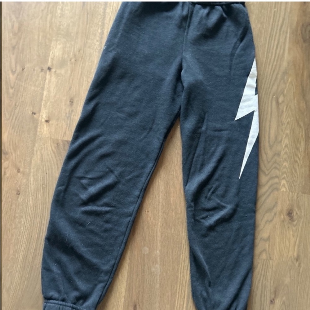 charcoal aviator nation lightning bolt sweatpants